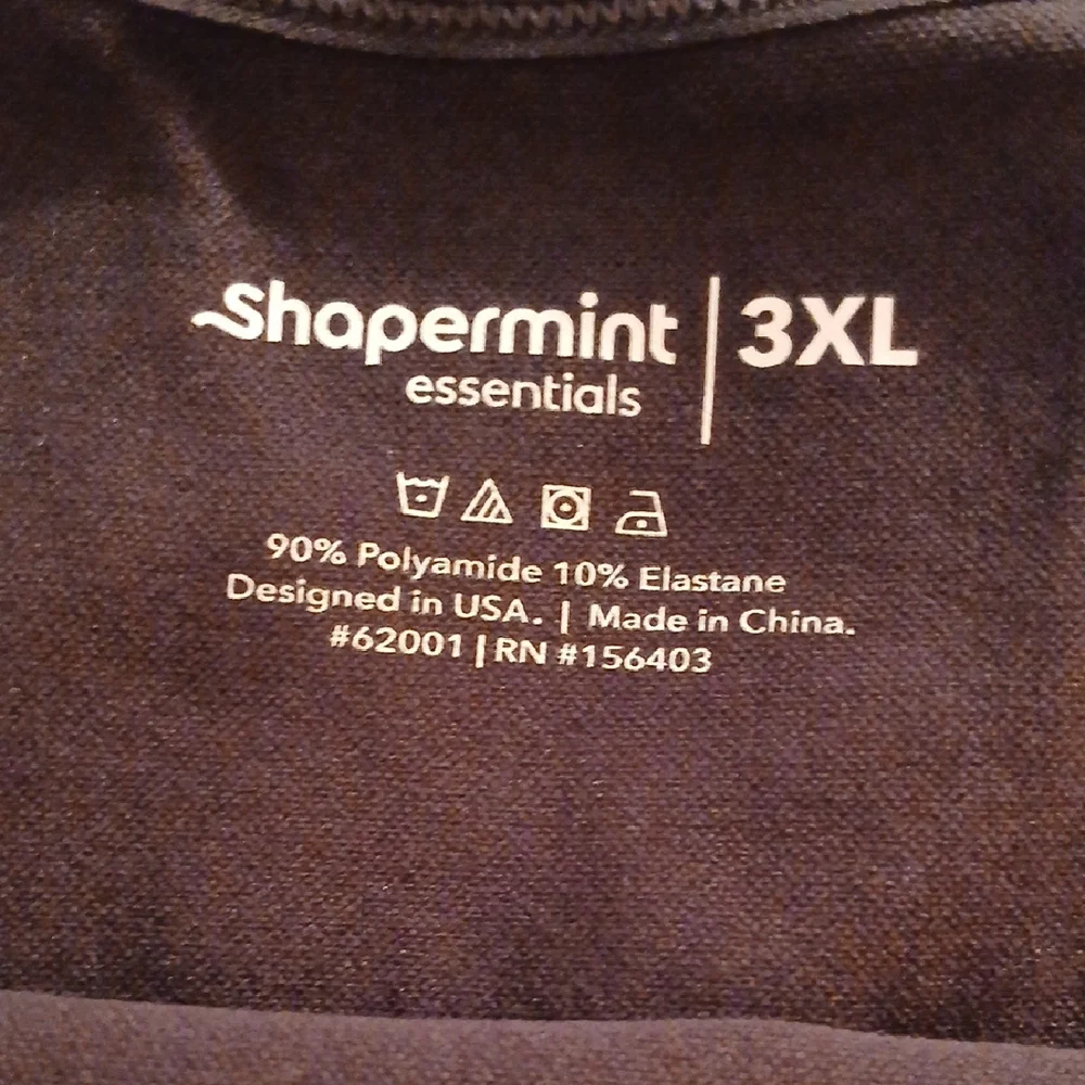 Shapermint Essentials Black Scoop Neck Cami Women's 3XL